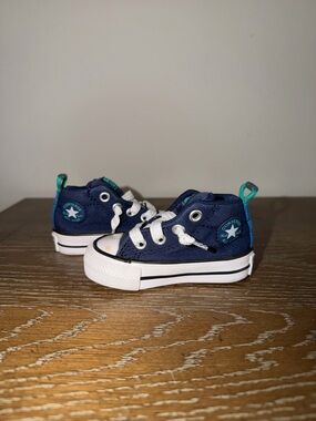 Converse Infant High-Top Sneakers - Midnight Navy and Court Green